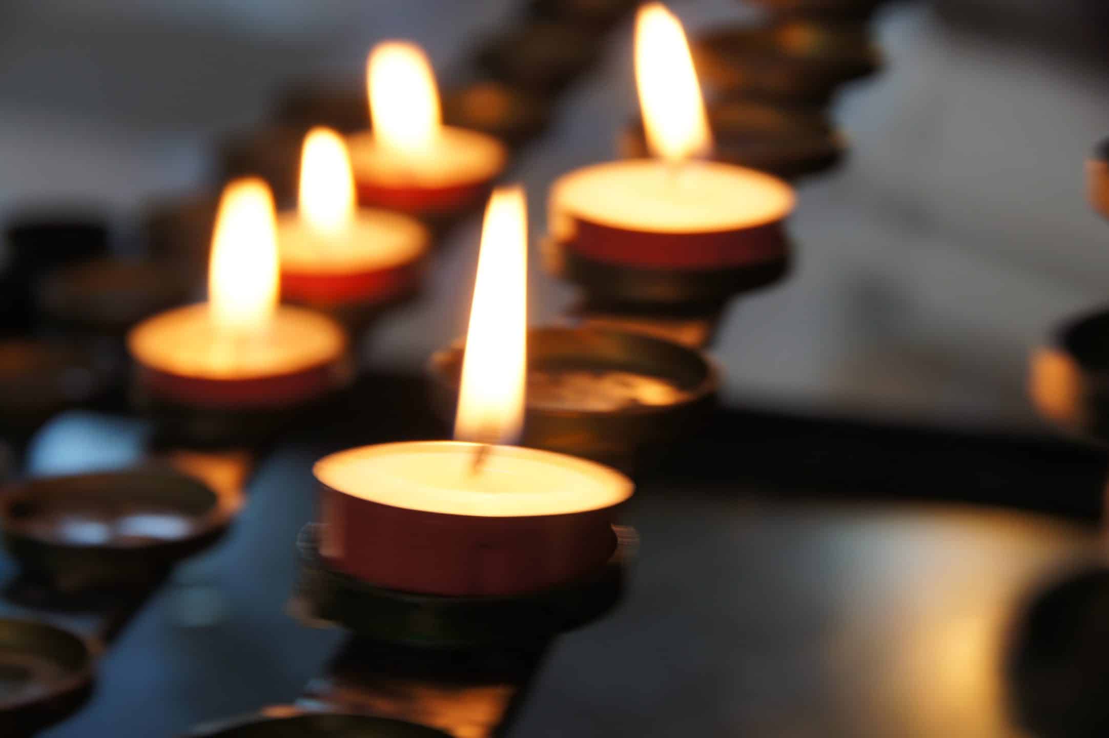 Funeral candles representing wrongful death claim