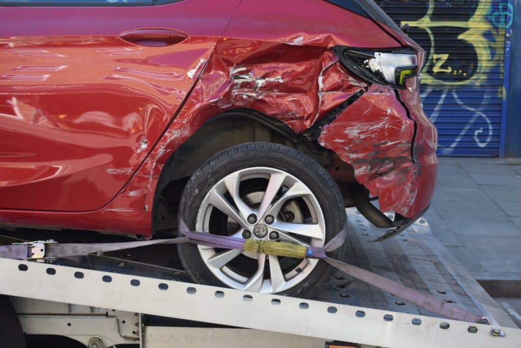 Damaged vehicle representing mitigating your damages in a personal injury claim