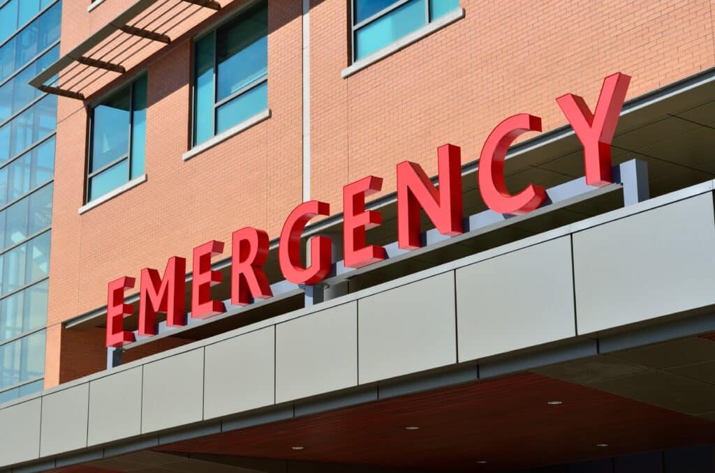 Emergency room representing the assessment of non-pecuniary damages