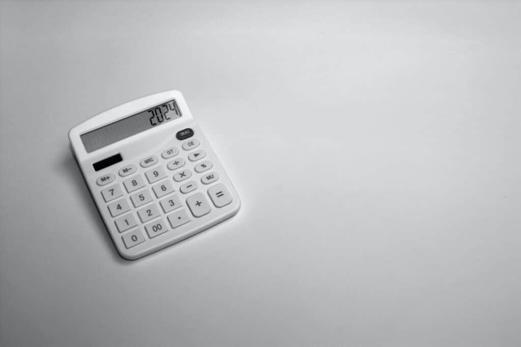 a white calculator