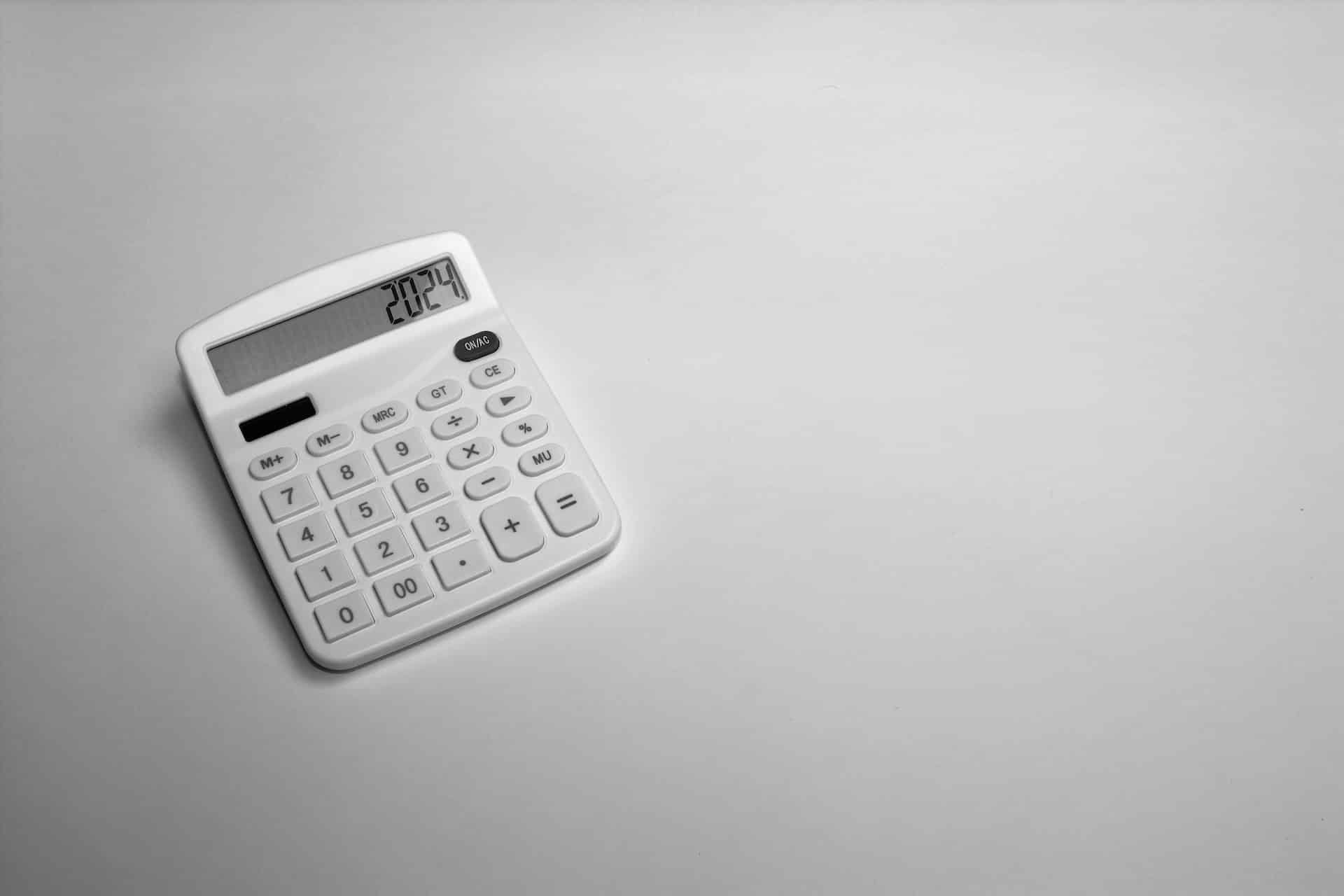a white calculator
