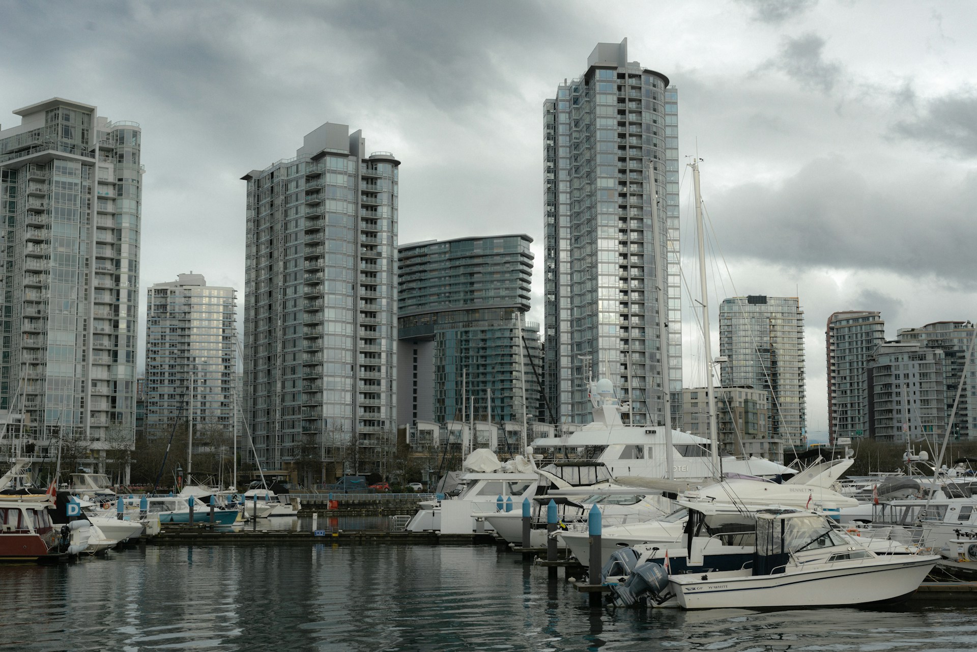 Condominium buildings along the Vancouver shoreline, representing joint tenancy and trusts.